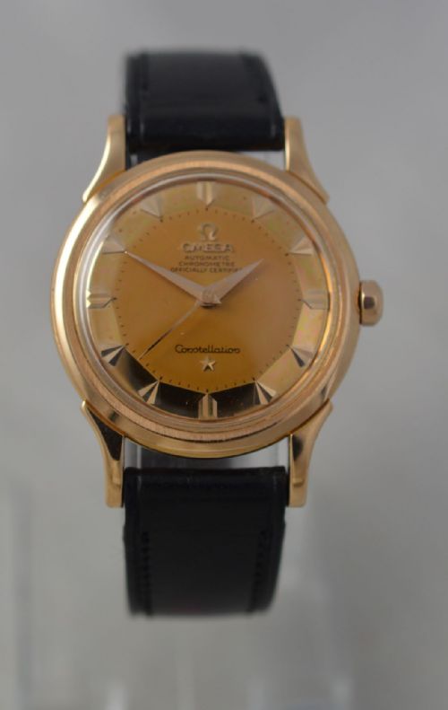 fig 1. 1956 Omega Constellation 18K Gold Wristwatch