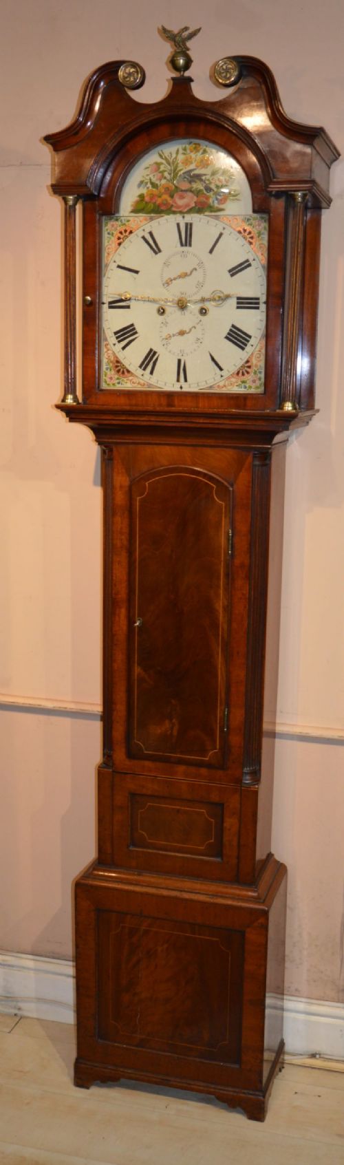 G C Laurence of Melrose Scottish Georgian Longcase Grandfather Clock
