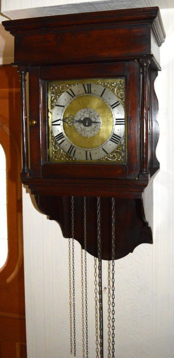 Quaker Hooded Wall Clock C.1740