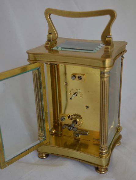 fig 1. A French Carriage Clock With Fluted Columns