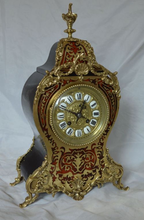 A French Boulle Inlaid Mantel Clock