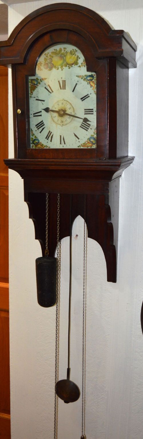 A Georgian Hooded Wall Clock