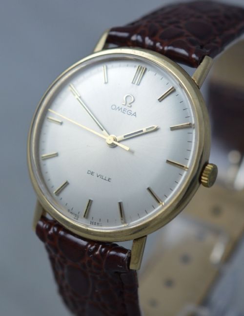 fig 1. 1964 Omega De Ville 9K Gold Wristwatch