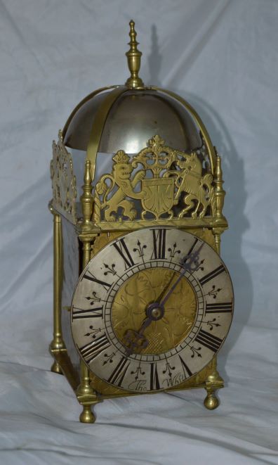 A Victorian Twin Fusee Lantern Clock
