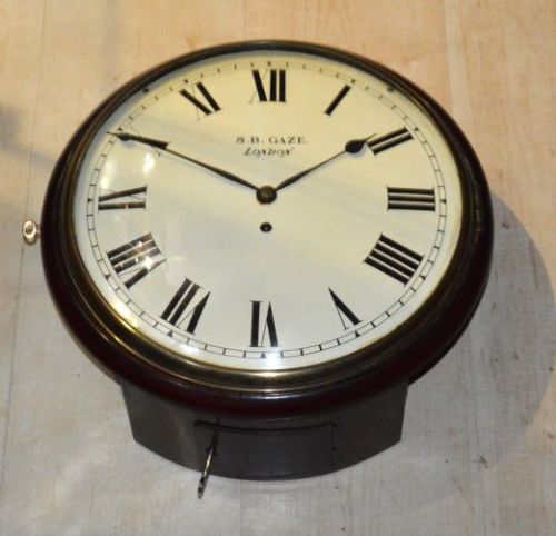 S B Gaze London Georgian Fusee Dial Wall Clock