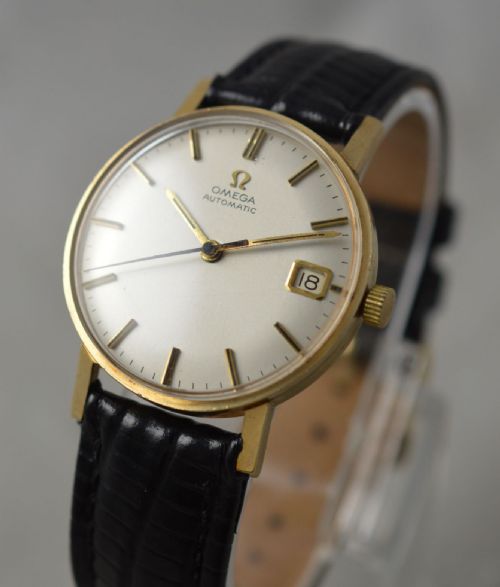 fig 1. 1965 Omega 9K Gold Automatic Wristwatch