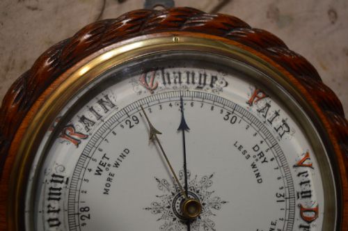 fig 1. Victorian Aneroid Barometer E Seddon, Hitchin