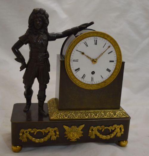 F Baetens London Regency Small Fusee Mantel Clock