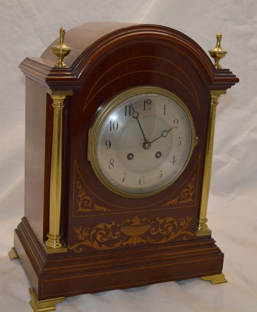 An Edwardian Inlaid Mantel Clock