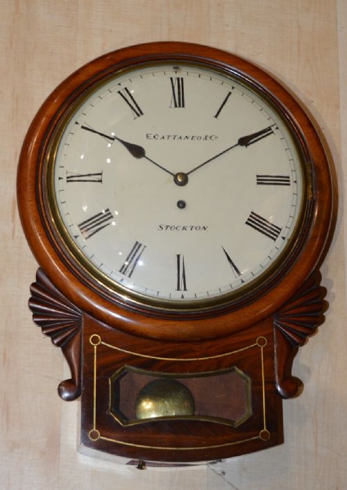 Cattaneo of Stockton Drop Dial Fusee Wall Clock