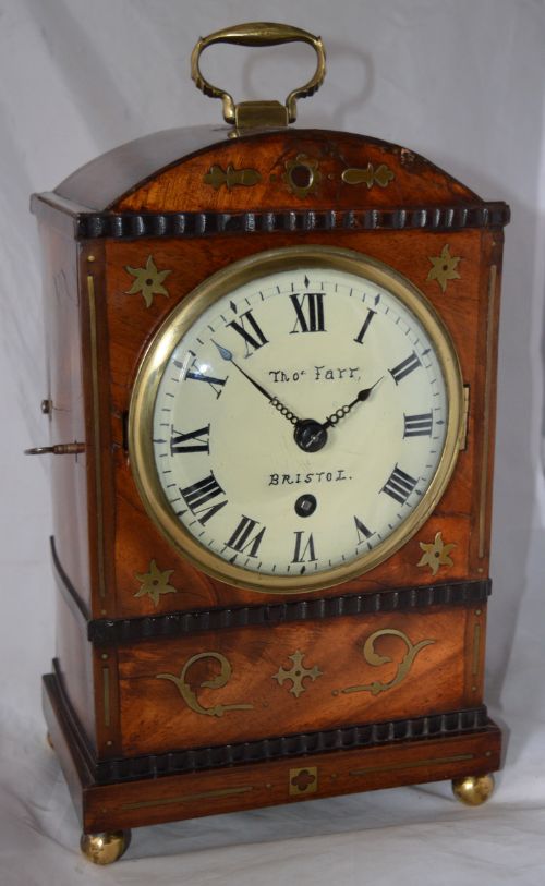 Small Georgian Bracket Clock Thomas Farr Bristol