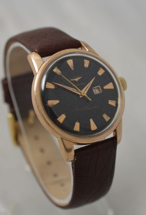 fig 1. 1956 Longines Conquest Calendar Wristwatch