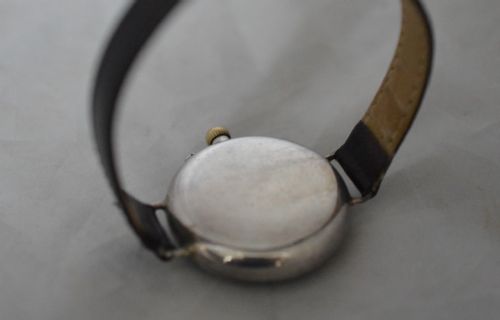 fig 1. WW1 period Silver Borgel Case Wristwatch