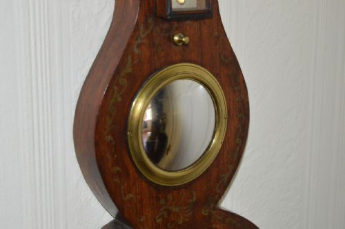 A VICTORIAN ROSEWOOD MERCURY BAROMETER - ADDITIONAL PHOTO 3