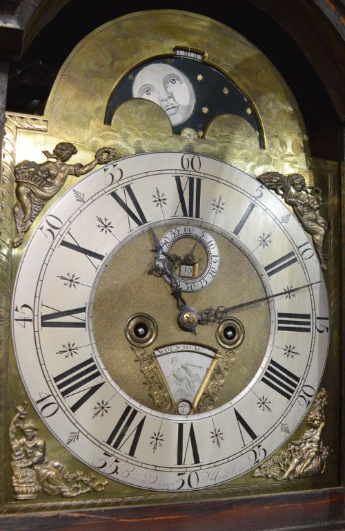 fig 2. A Fine Dutch Marquetry Longcase Grandfather Clock