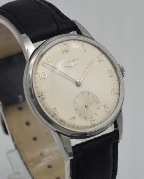 fig 1. 1964 Longines Stainless Steel Wristwatch