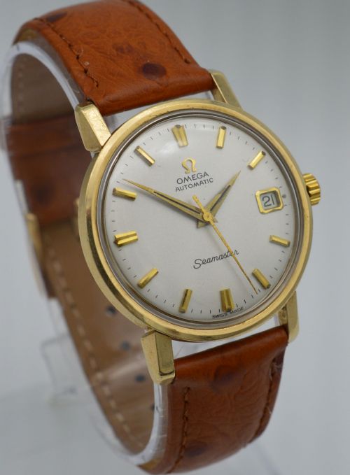 fig 1. 1967 Omega Seamaster 9K Gold Wristwatch