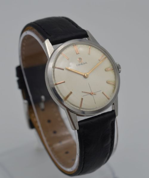fig 1. 1963 Omega Stainless Steel Wristwatch