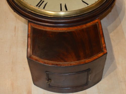 fig 1. Alex Purvis North Audley Street London Wooden Dial Twin Fusee Wall Clock