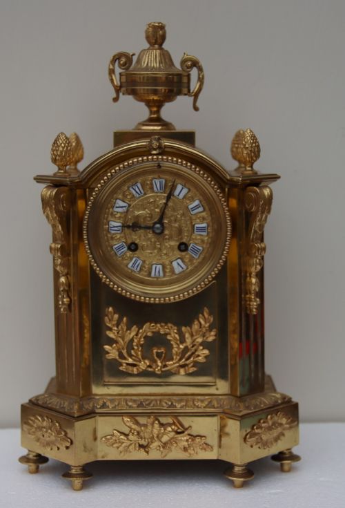 A Gilt Mantel Clock, Japay Freres