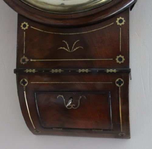 fig 1. James Pearce of Bruton Dropdial Fusee Wall Clock