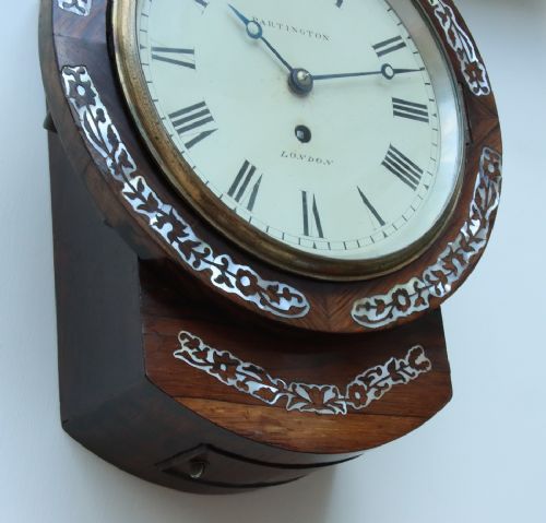fig 1. Partington of London Small Fusee Dial Wall Clock