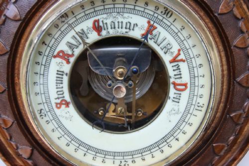 fig 1. An Edwardian Aneroid Wall Barometer