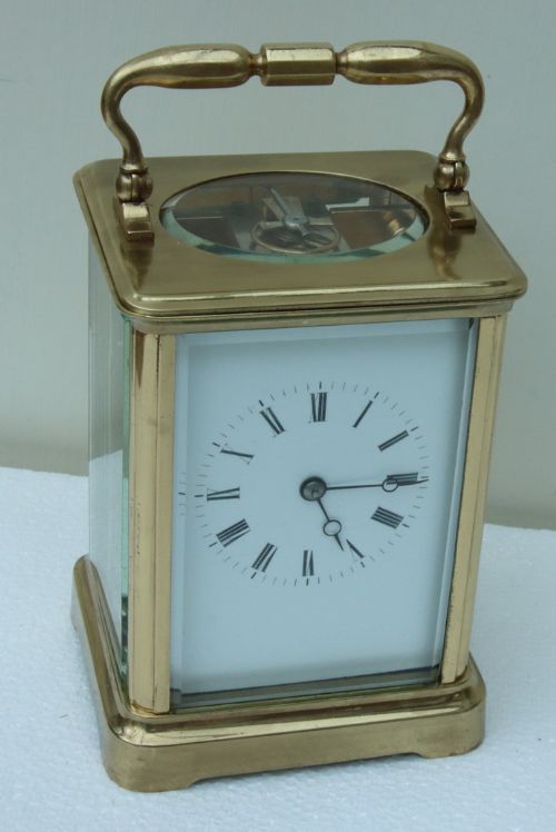 A French Carriage Clock Retailed by Boxell of Brighton