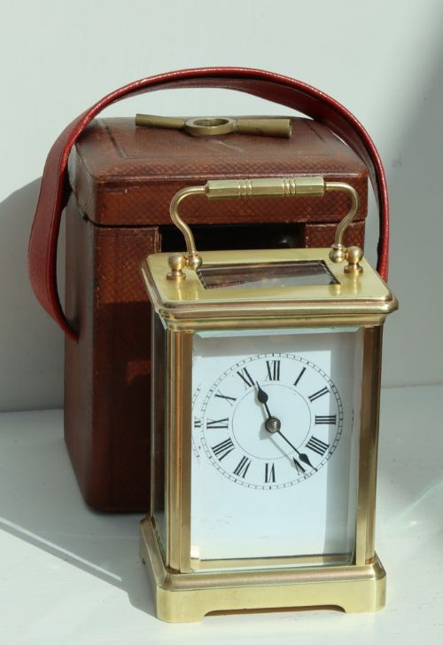 A Carriage Clock & Original Travelling Box