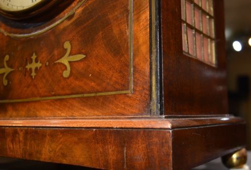 fig 2. Thomas Iorns, Alcester Twin Fusee Bracket/Table Clock