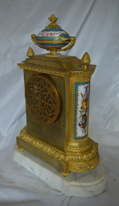 fig 1. Delletrez Porcelain Ormolu Mantel Clock