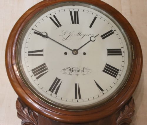 fig 1. Meyer, Bristol Rare Twin fusee Quarter Strike Wall Clock