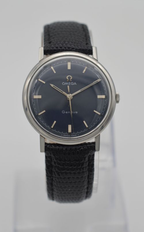 1969 Omega Geneve Blue Dial Wristwatch