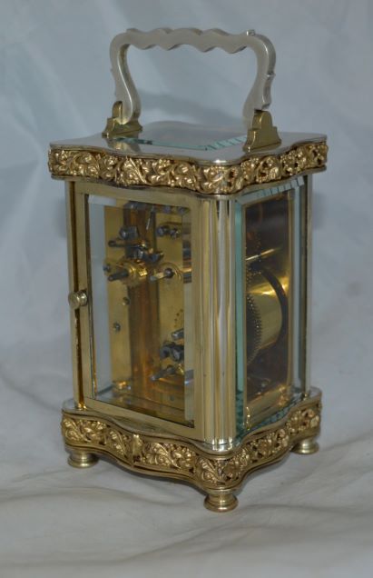 fig 1. A Silvered and Gilt Carriage Clock