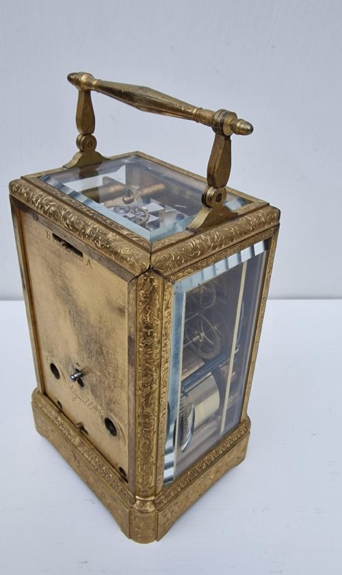 fig 1. Charles Oudin, Paris Calendar Dials Striking Carriage Clock