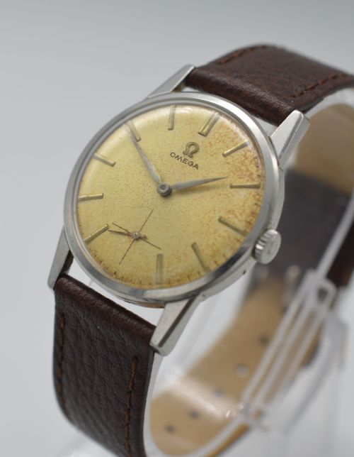fig 1. 1962 Omega Stainless Steel Wristwatch