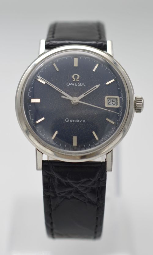 1969 Omega Geneve Blue Dial Wristwatch