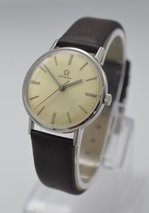 fig 1. 1964 Omega Stainless Steel Wristwatch