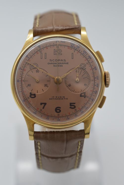 Oversized Scopas Chronograph 18k Gold