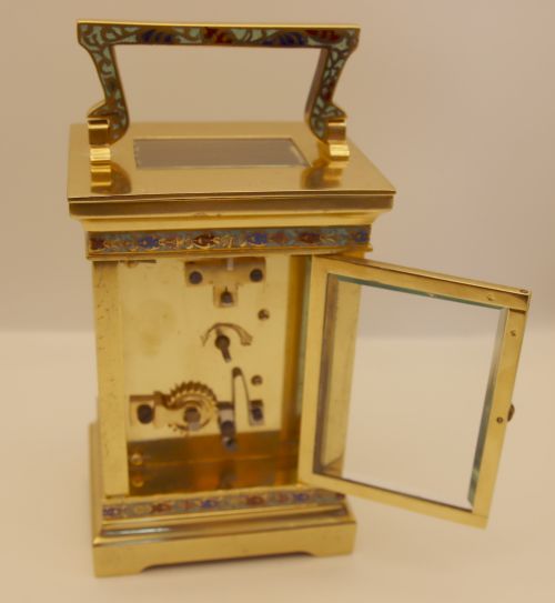 fig 1. A Champleve Enamel Carriage Clock