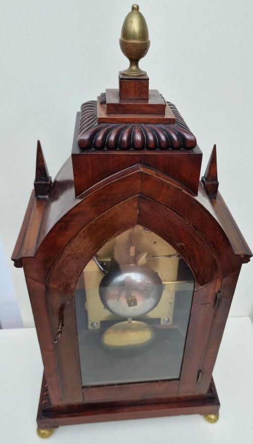 fig 1. A Twin Fusee Georgian Bracket Mantel Clock Peter Le Gros, London