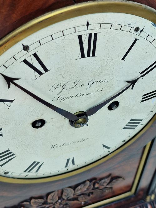 fig 2. A Twin Fusee Georgian Bracket Mantel Clock Peter Le Gros, London