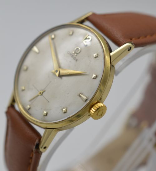 fig 1. 1952 Omega 14K Gold Wristwatch