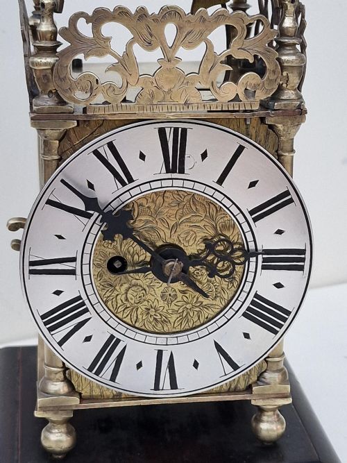 fig 1. A Small Victorian Fusee Lantern Clock