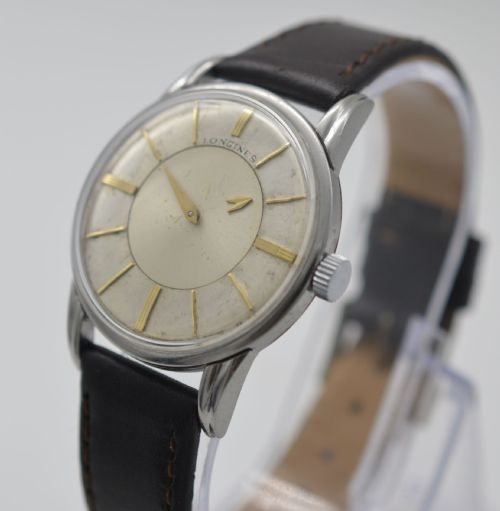 fig 1. 1961 Longines Mystery Dial Wristwatch