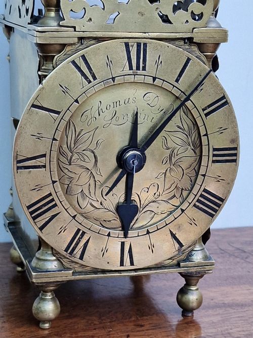 fig 2. Thomas Dyde, London 17th Century Lantern Clock