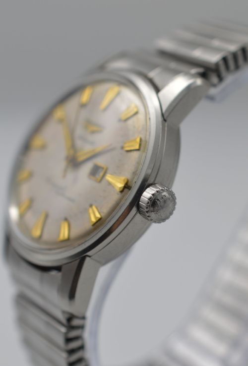 fig 2. 1957 Longines Conquest Calendar with Original Strap