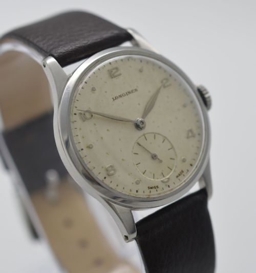 fig 2. 1951 Longines Stainless 'Denisteel' Wristwatch