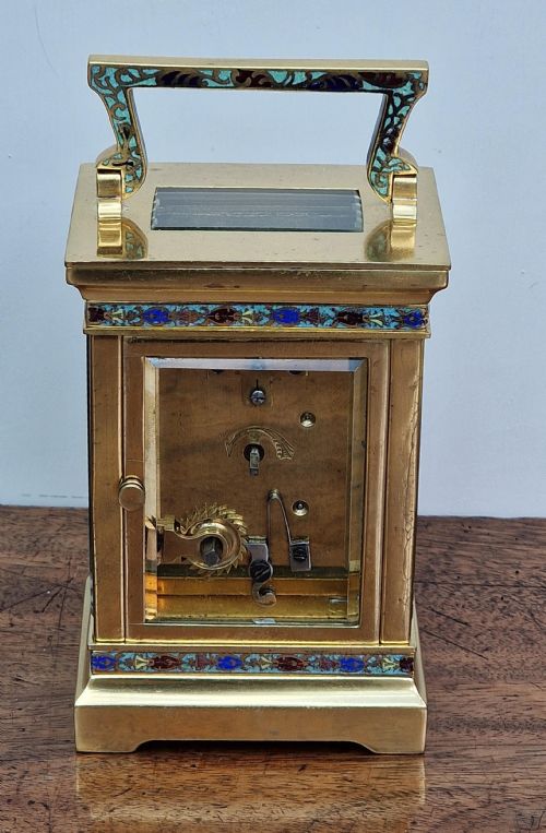 fig 1. An Enamel Sided Carriage Clock