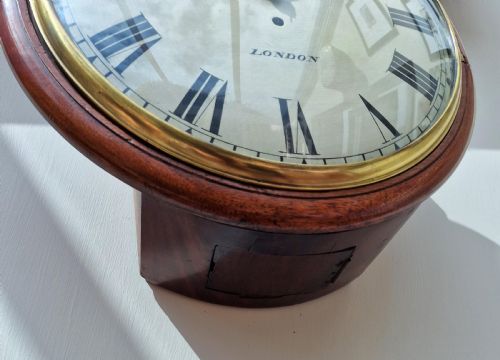 fig 1. Burlington, London Convex Dial Fusee Wall Clock